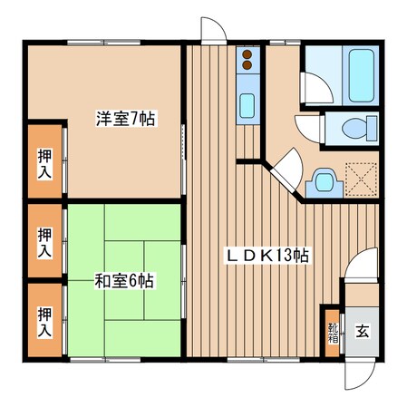 栗山駅 徒歩25分 1階の物件間取画像